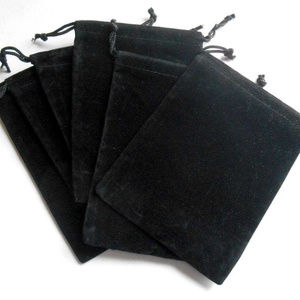 6pc Small Velveteen Drawstring Jewelry gift bags
